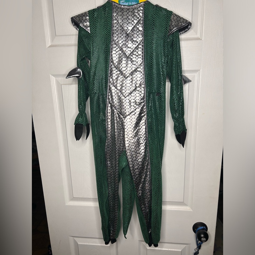 Dino costume with wings and a hat